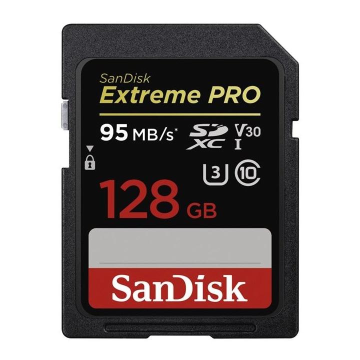 SanDisk Extreme Pro SDXC 128 GB 95 MB/s class 10 UHS-I U3 V30