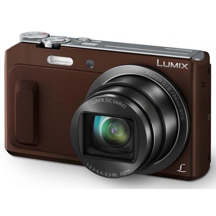 Panasonic DMC-TZ57EP-T, 16 Mpx MOS, 20x zoom 24mm POIS, Full HD, WiFi, hnědá