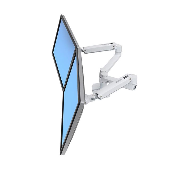 Ergotron LX Dual Side-by-Side Arm, stolní ramena pro 2 lcd, flexibilní, bílé 45-491-216