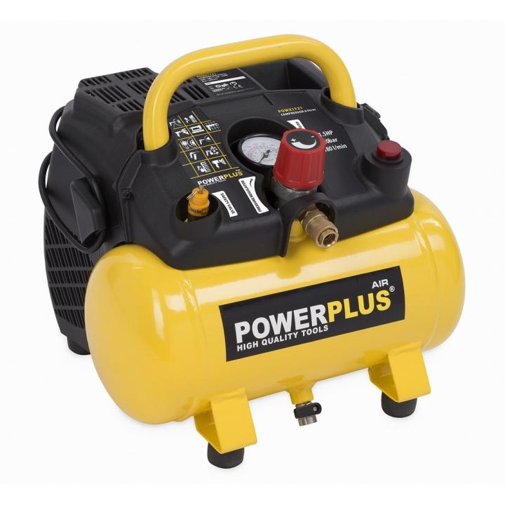 PowerPlus POWX 1721 bezolejový kompresor