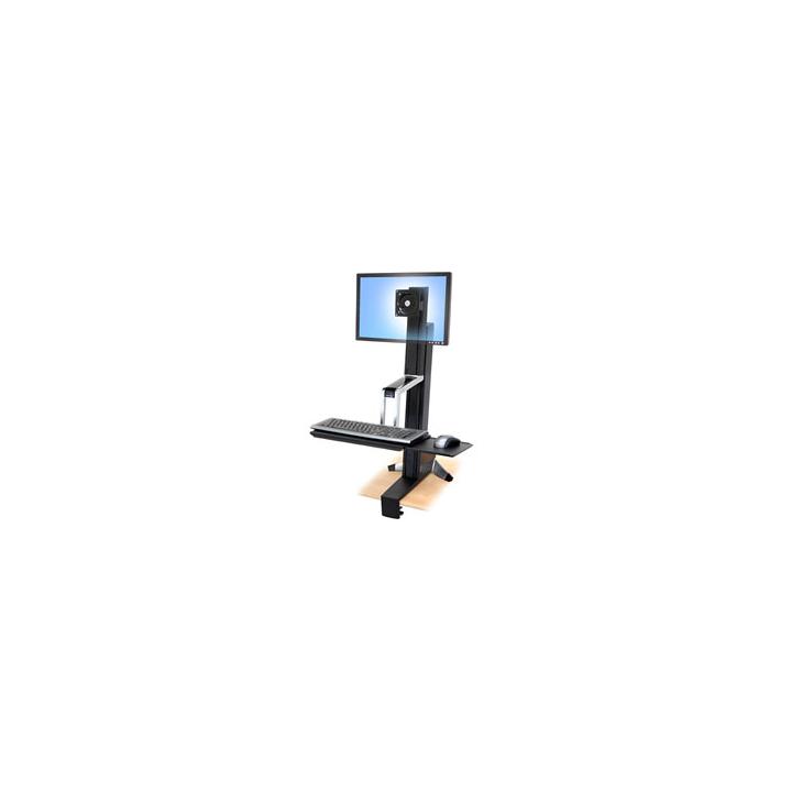 ERGOTRON WorkFit-S, Single LD Sit-Stand Workstation, nastavitelný stolní držák pro monitor, kláv.+myš.