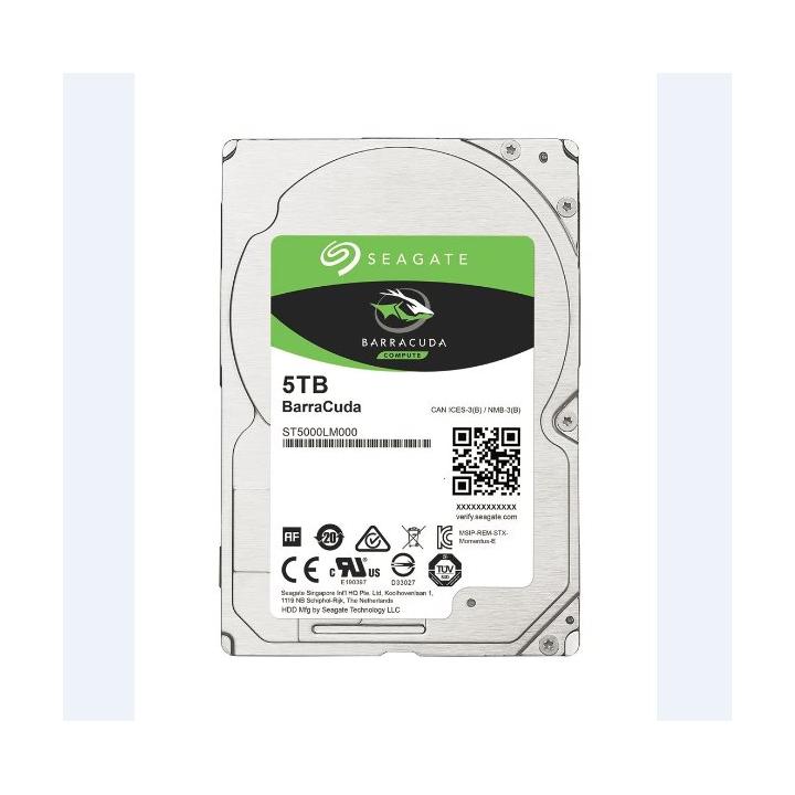 Seagate BarraCuda 2.5" HDD, 5TB, 2.5", SATAIII, 128MB cache, 5.400RPM