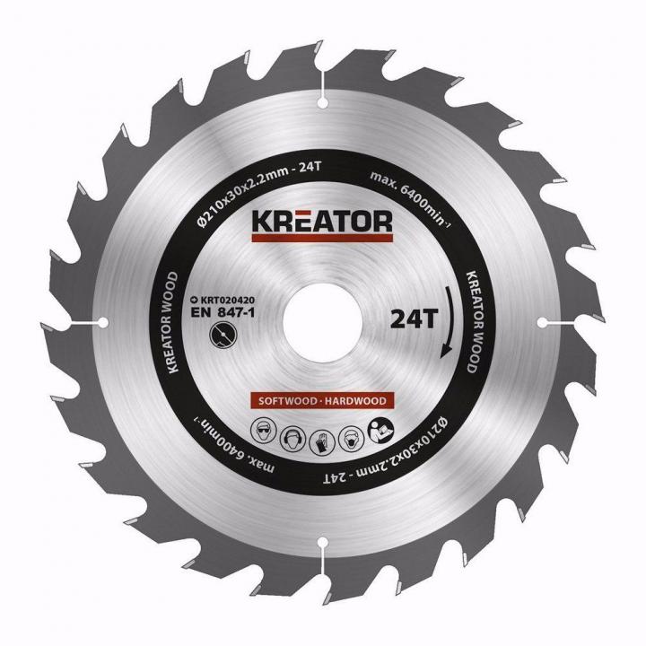 Kreator Kotouč pilový na dřevo 210mm 24Z