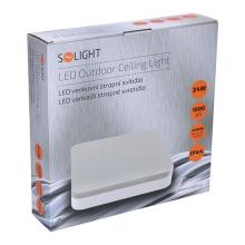 Solight LED venkovní osvětlení, přisazené, čtvercové, IP44, 24W, 1800lm, 4000K, 28cm WO732