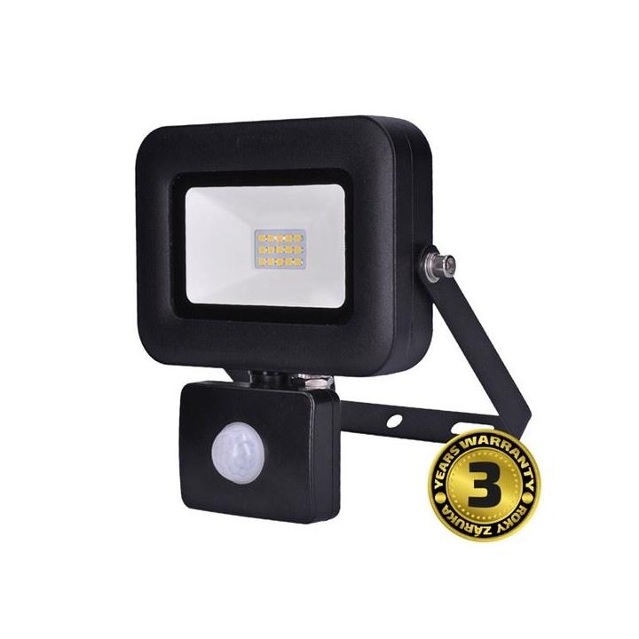 Reflektor LED 10W Solight WM10WSL PRO 5000K černý s čidlem