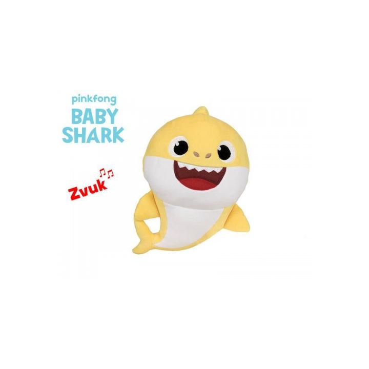 Baby Shark 27cm plyšový na baterie se zvukem žlutý 0m+