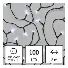 EMOS D4GC02 100 LED vánoční řetěz, 5 m, vnitřní, studená bílá