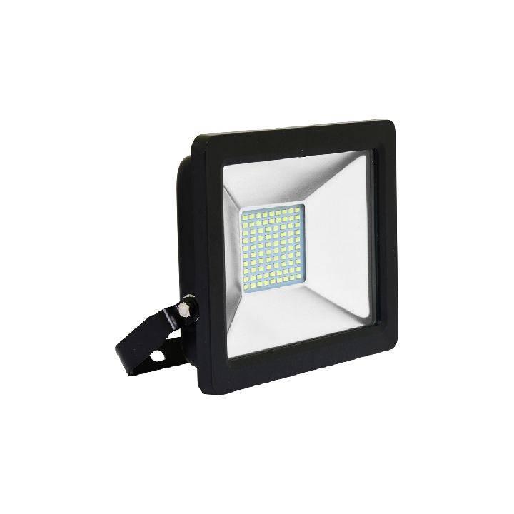 Ecolite Černý LED reflektor 30W SMD s pohybovým čidlem