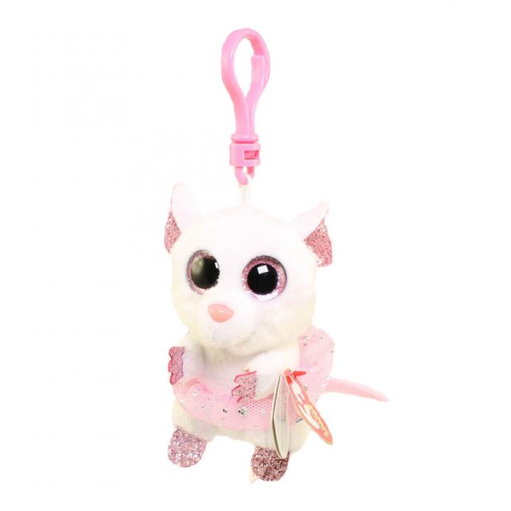 Beanie Boos NINA - bílá myš baletka 8,5cm