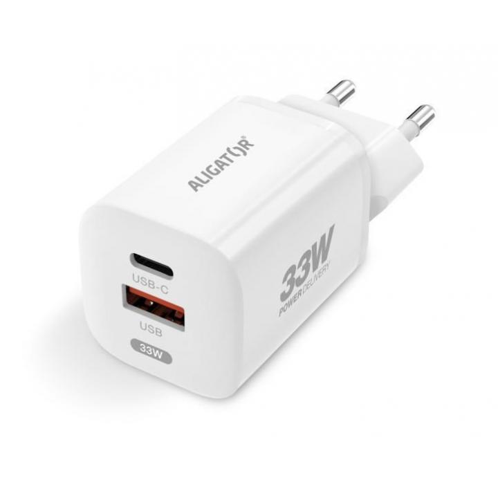 Cest.nabíječ. Aligator USB+USB-C 33W