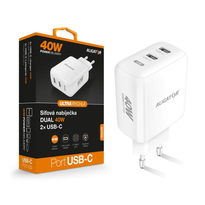 Alig. nabíječka USB-C 230V/5V 40W bílá