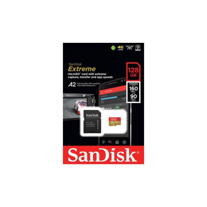 Micro SDXC karta 128GB Sandisk Extreme 190MB/s + adaptér