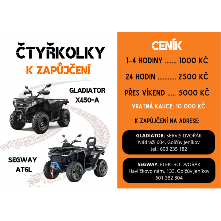 K zapůjčení: ČTYŘKOLKA GLADIATOR X450-A T3b