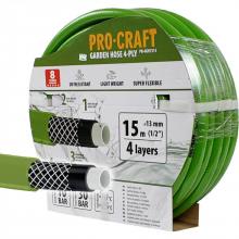 Procraft zahradní hadice PR-4GH1315, 4 vrstvy, 1/2, 15 m, zelená