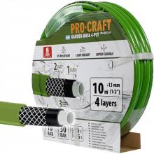 Procraft zahradní hadice PR-4GH1310, 4 vrstvy, 1/2, 10 m, zelená