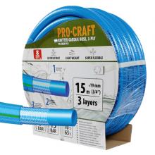 Procraft zahradní hadice PR-3KGH1915, 3 vrstvy, 3/4, 15 m, modrá