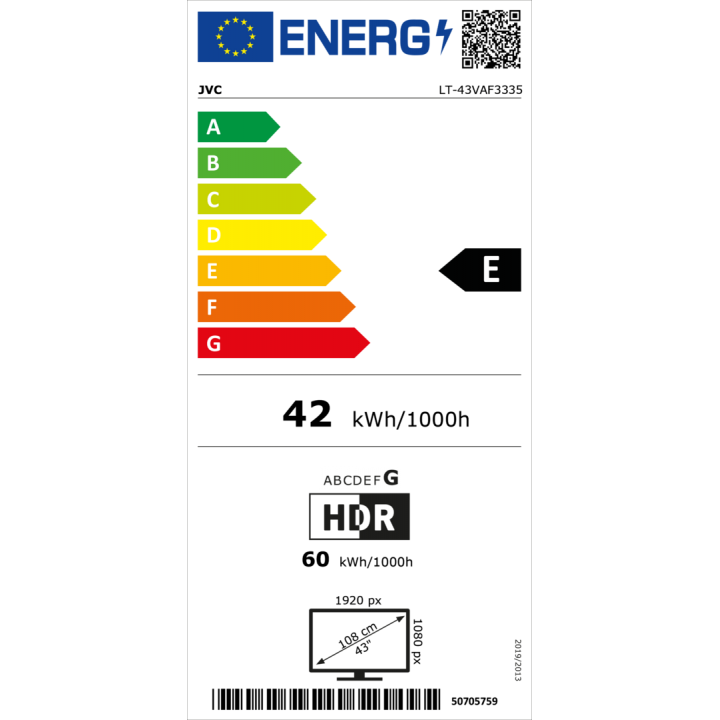 JVC LT-43VAF3335 Televize