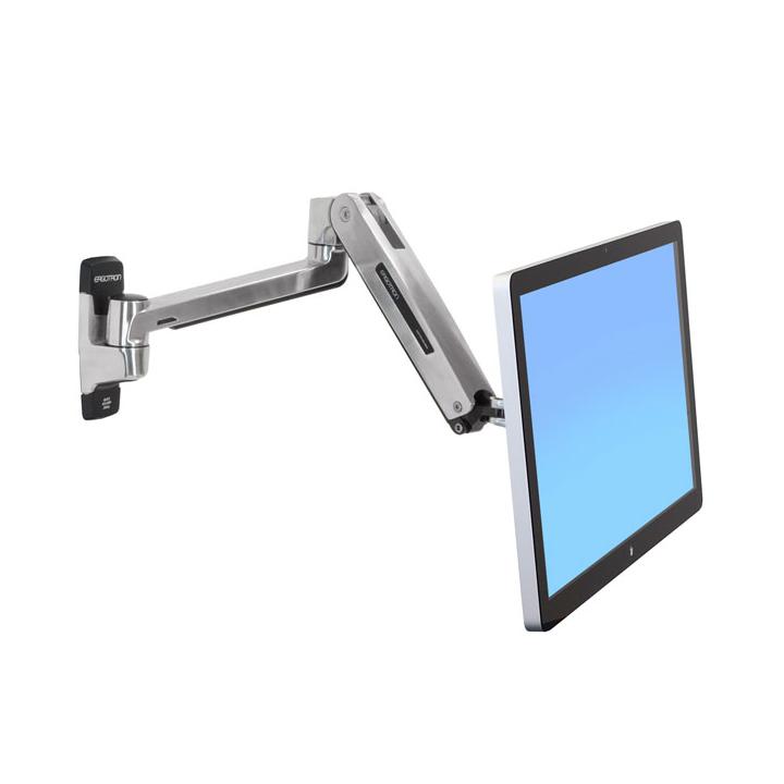 ERGOTRON LX 45-383-026 HD Sit-Stand Wall Mount LCD Arm, Polished, velmi flexibilní rameno na zeď až 46