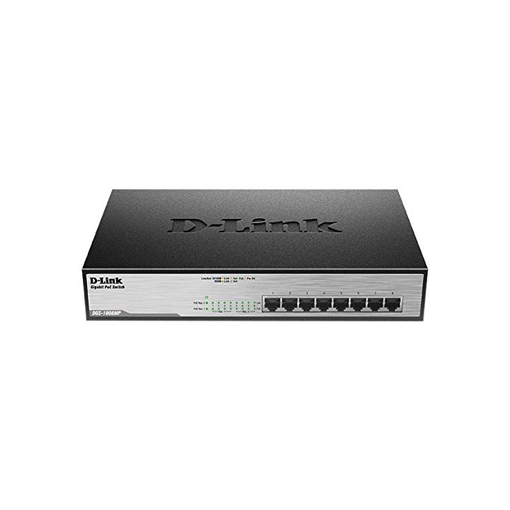 D-Link 8 Port Desktop Switch with 8 PoE Ports - DGS-1008MP